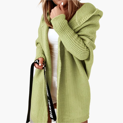 Women's Cozy Hooded Oversized Cardigan – Casual Autumn Winter Knitwear