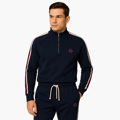 Men's Sporty Half-Zip Tracksuit Set – Modern Jogger for Casual & Athletic Wear