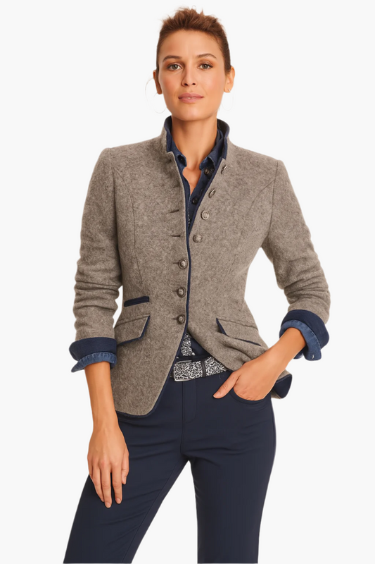 Women's Elegant Tailored Blazer – Classic Fitted Office and Casual Jacket
