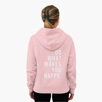Women's Motivational Quote Hooded Sweatshirt – Casual Text Print Pullover for Everyday Comfort and Style