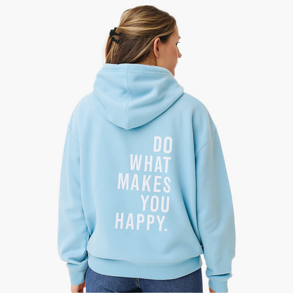 Women's Motivational Quote Hooded Sweatshirt – Casual Text Print Pullover for Everyday Comfort and Style