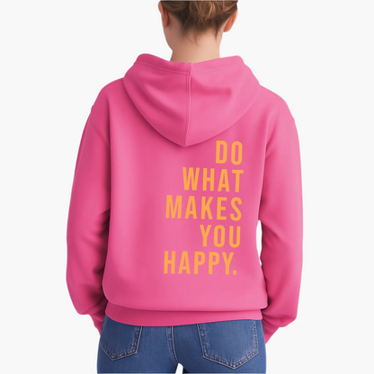 Women's Motivational Quote Hooded Sweatshirt – Casual Text Print Pullover for Everyday Comfort and Style