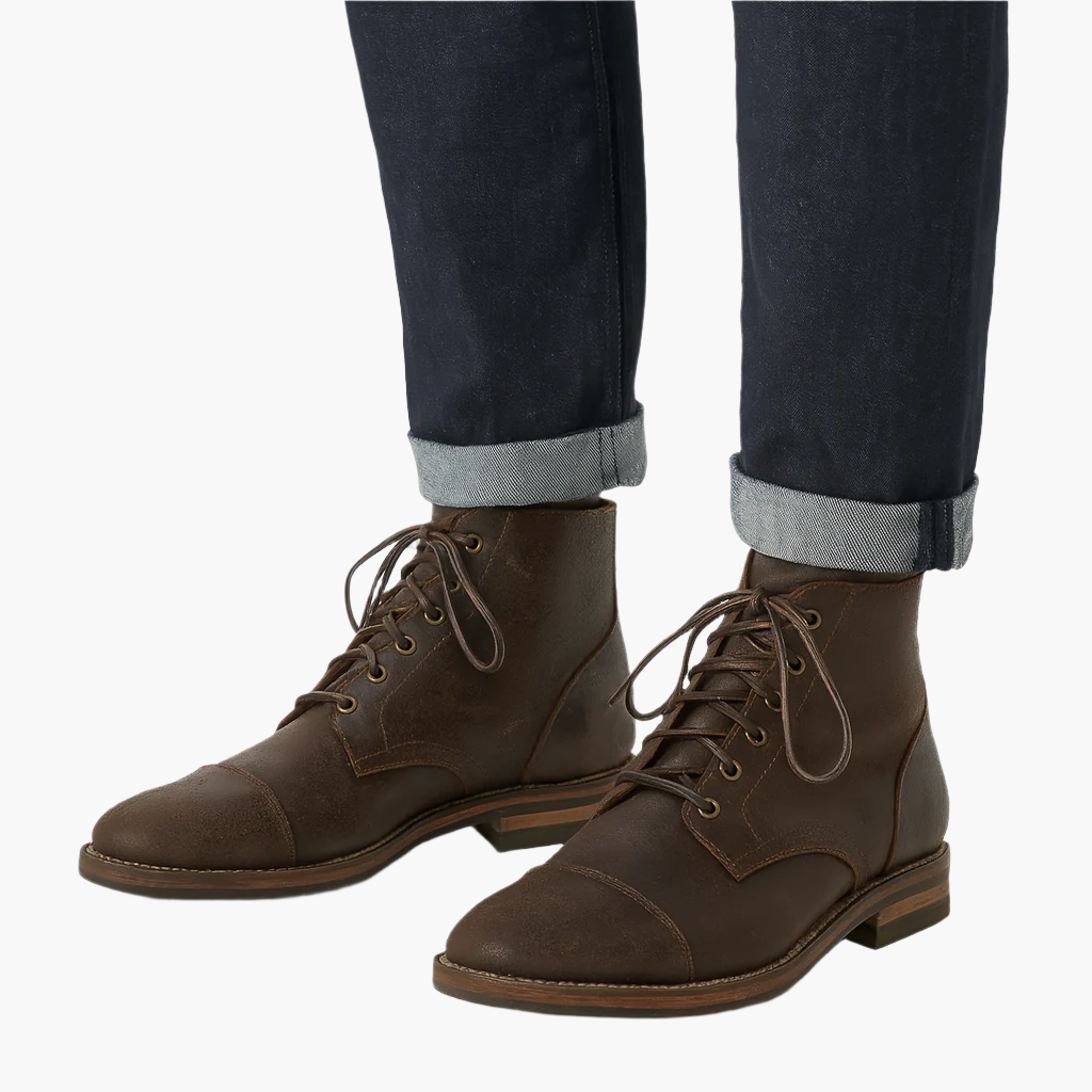 Men's Classic Cap Toe Dress Boots for Everyday and Formal Wear