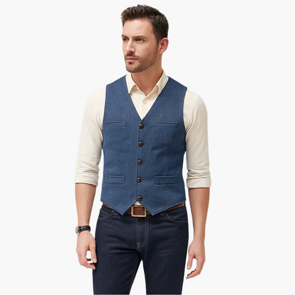 Men's Classic Tailored Vest – Versatile Smart Casual Waistcoat for Effortless Style