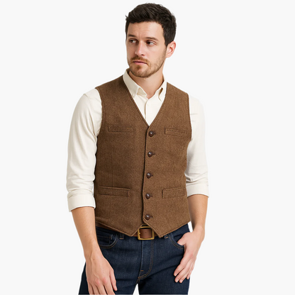 Men's Classic Tailored Vest – Versatile Smart Casual Waistcoat for Effortless Style