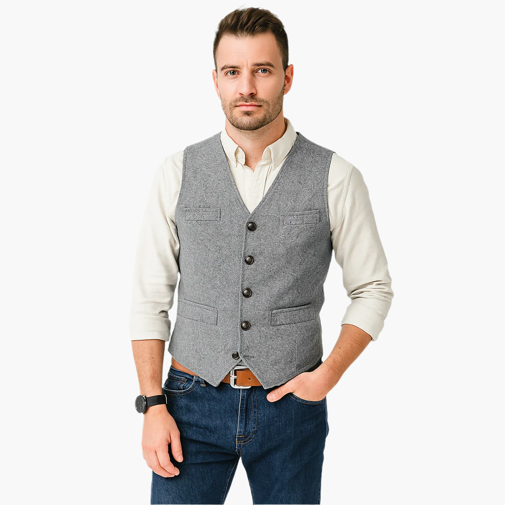Men's Classic Tailored Vest – Versatile Smart Casual Waistcoat for Effortless Style