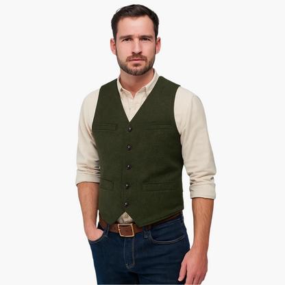 Men's Classic Tailored Vest – Versatile Smart Casual Waistcoat for Effortless Style