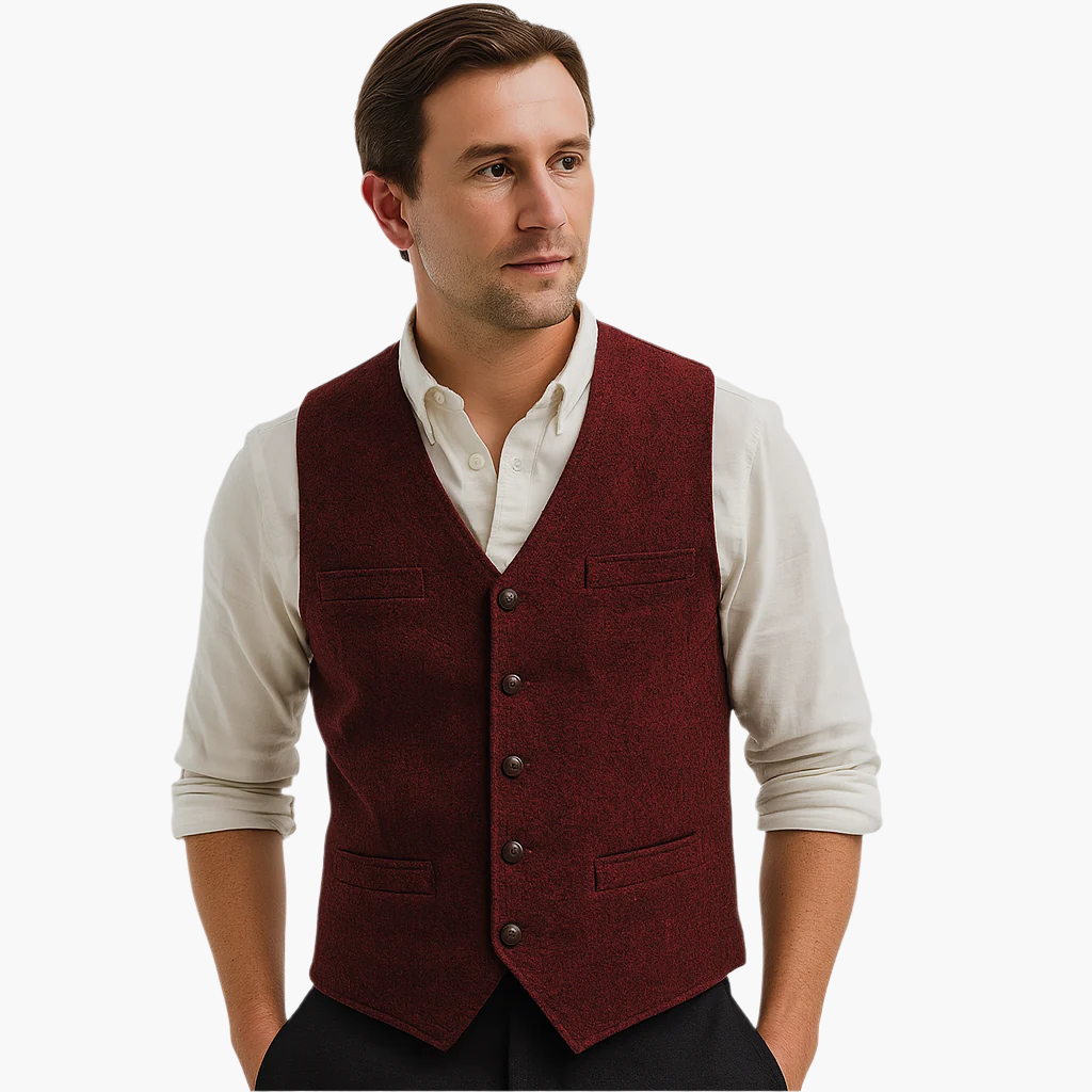 Men's Classic Tailored Vest – Versatile Smart Casual Waistcoat for Effortless Style