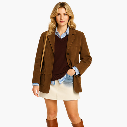 Women's Classic Oversized Blazer Jacket – Sophisticated Fall & Winter Outerwear
