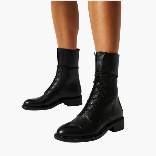 Women's Classic Lace-Up Combat Ankle Boots for Everyday Style and Comfort