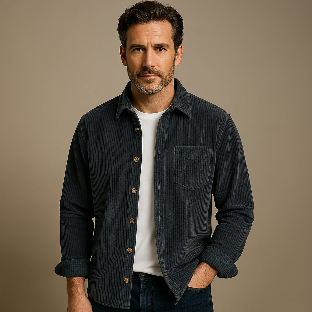 Men's Casual Corduroy Shirt – Relaxed Fit, Versatile Everyday Style