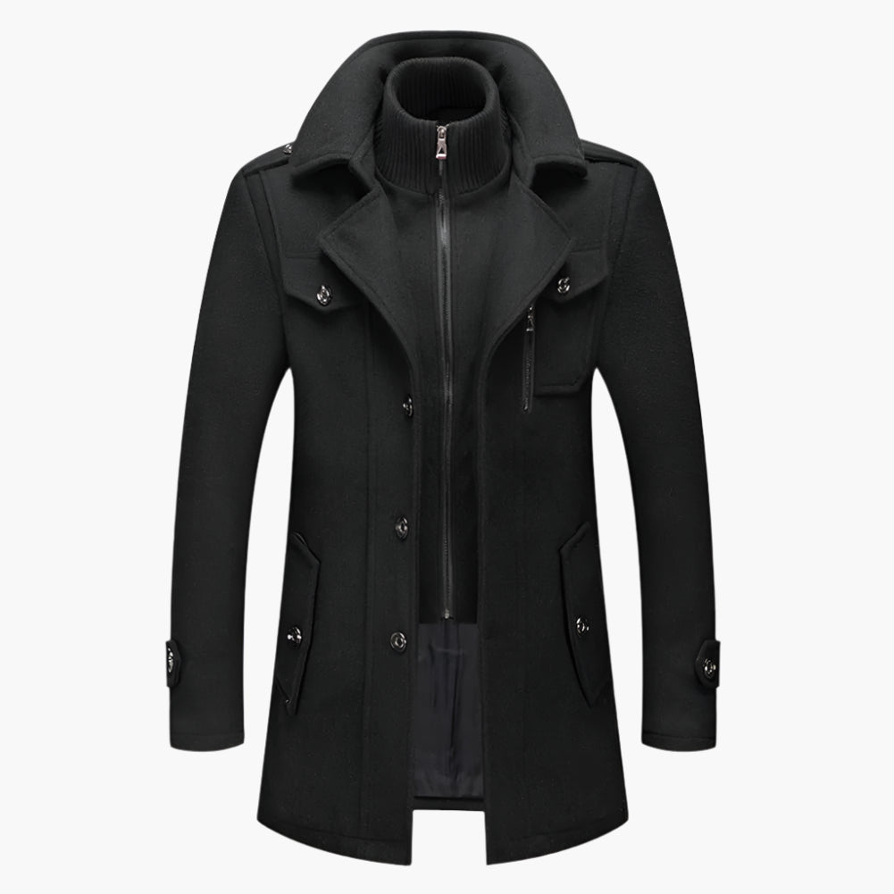 Men's Two-Piece Smart Winter Coat – Versatile Formal & Casual Outerwear
