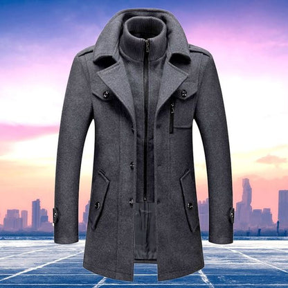 Men's Two-Piece Smart Winter Coat – Versatile Formal & Casual Outerwear