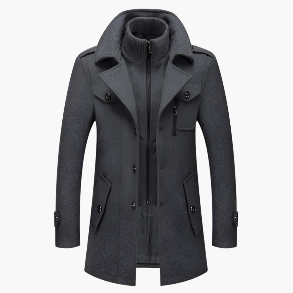 Men's Two-Piece Smart Winter Coat – Versatile Formal & Casual Outerwear