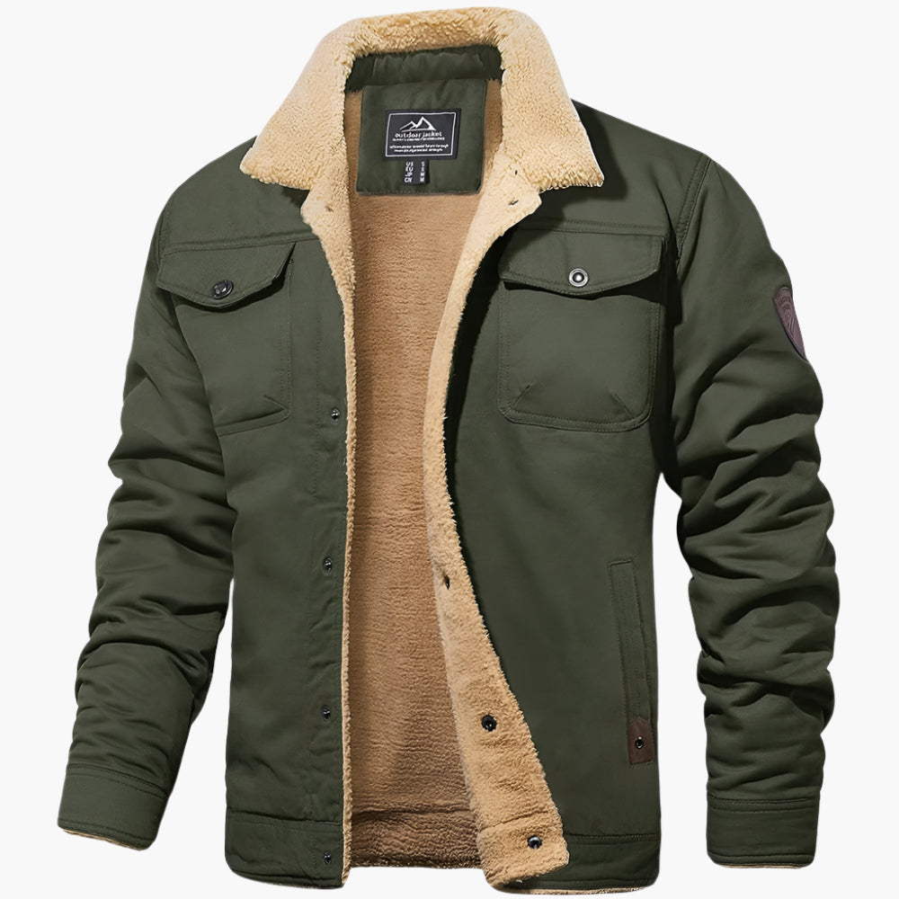 Men's Vintage Winter Bomber Jacket – Classic Style for Cold Weather