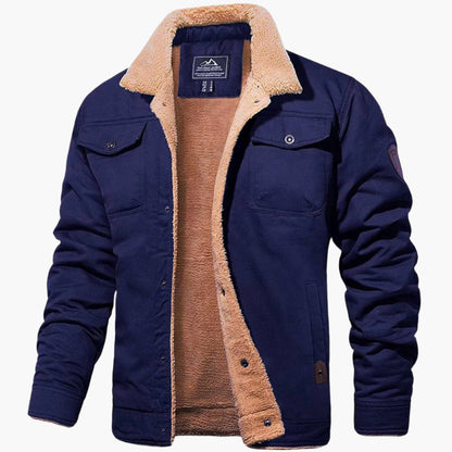 Men's Vintage Winter Bomber Jacket – Classic Style for Cold Weather
