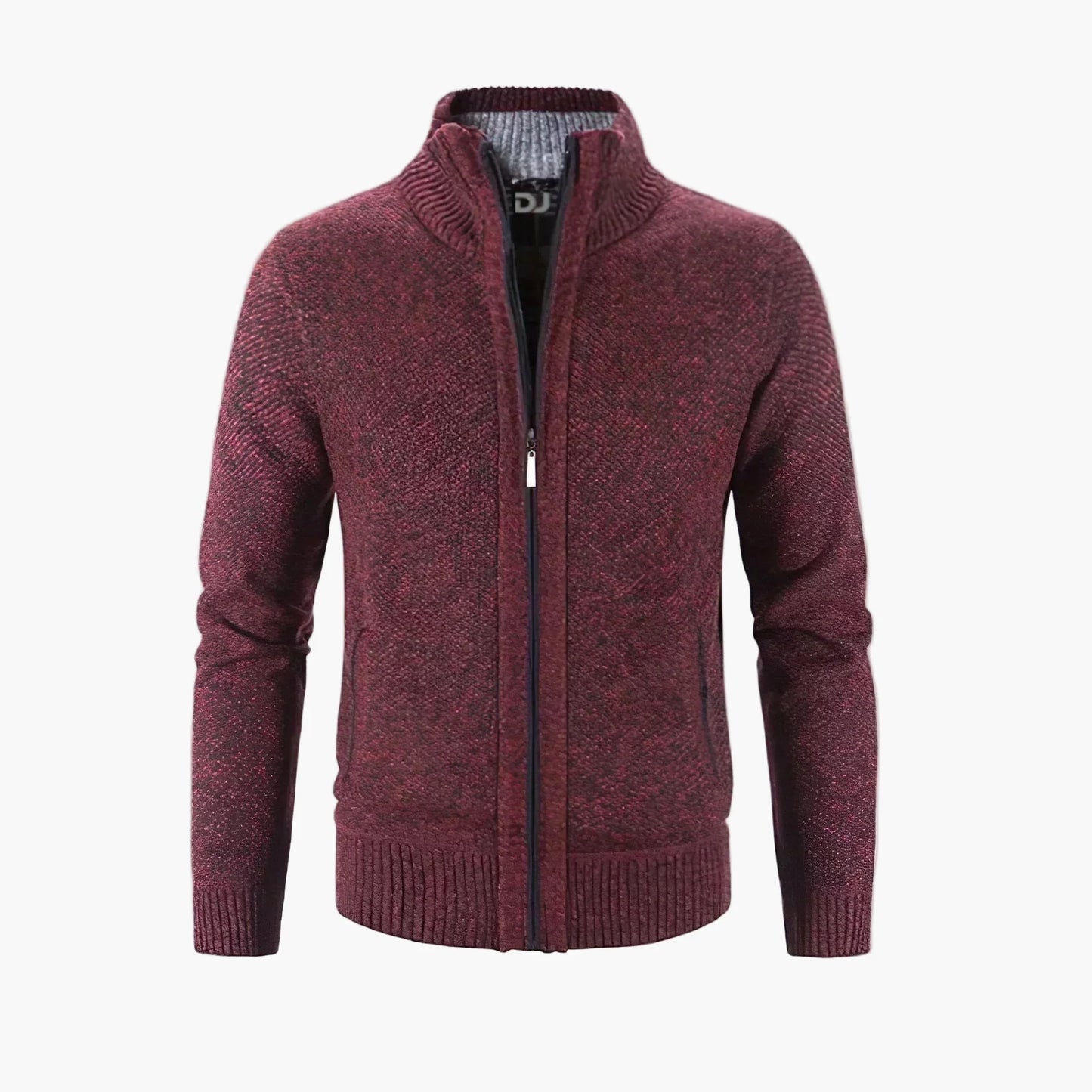 Men's Modern Zip-Up Knit Cardigan Sweater for Versatile Casual or Office Wear