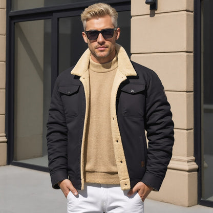 Men's Vintage Winter Bomber Jacket – Classic Style for Cold Weather