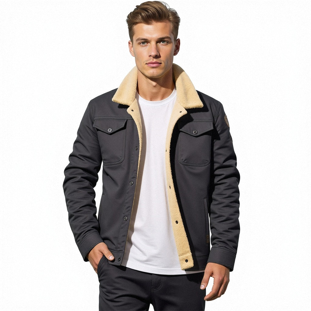 Men's Vintage Winter Bomber Jacket – Classic Style for Cold Weather