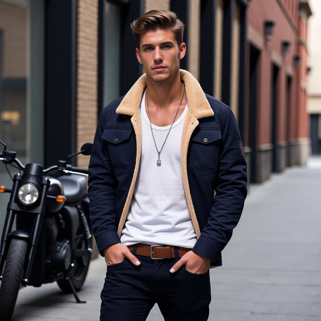 Men's Vintage Winter Bomber Jacket – Classic Style for Cold Weather