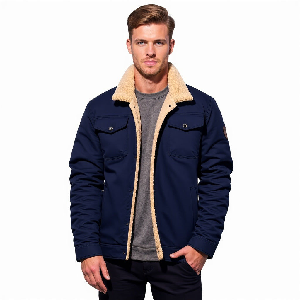Men's Vintage Winter Bomber Jacket – Classic Style for Cold Weather