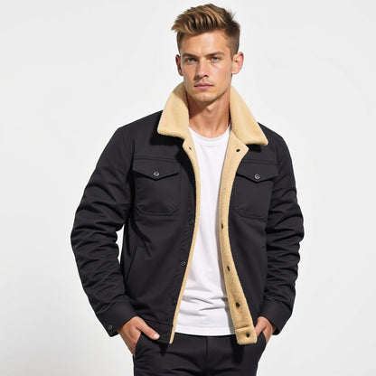 Men's Vintage Winter Bomber Jacket – Classic Style for Cold Weather