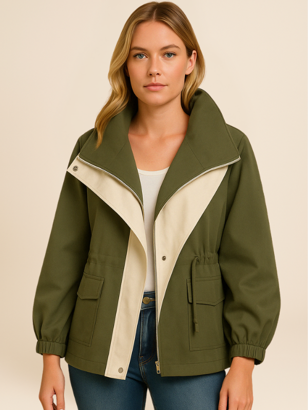 Women's Oversized Casual Layered Jacket – Relaxed Street Style Outerwear