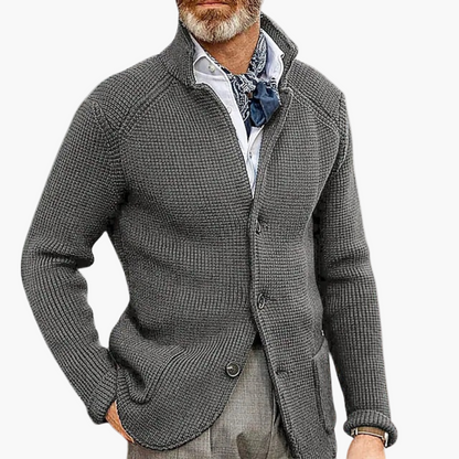 Men's Smart Casual Knitted Button-Up Cardigan for Versatile Everyday Style