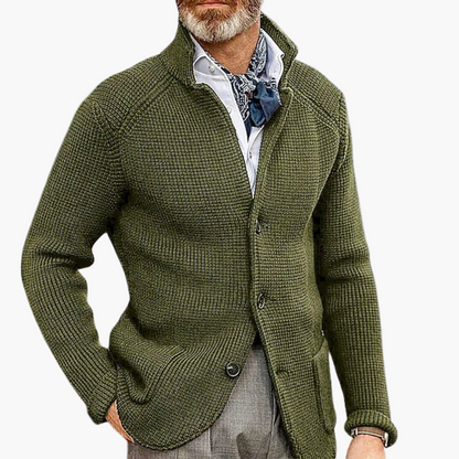 Men's Smart Casual Knitted Button-Up Cardigan for Versatile Everyday Style