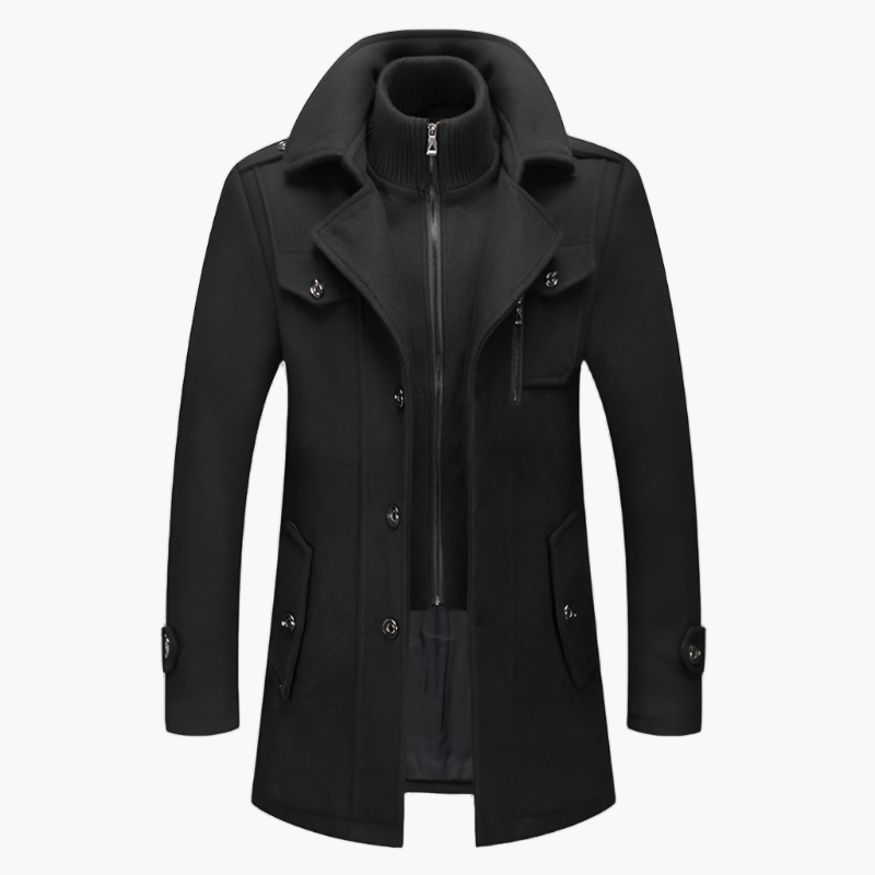 Men's Fashion Winter Slim Fit Long Coat with Stand Collar – Elegant Casual Outerwear