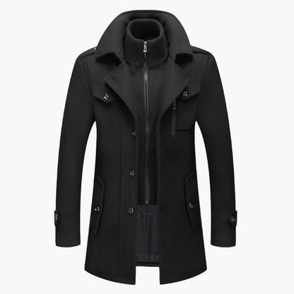 Men's Fashion Winter Slim Fit Long Coat with Stand Collar – Elegant Casual Outerwear