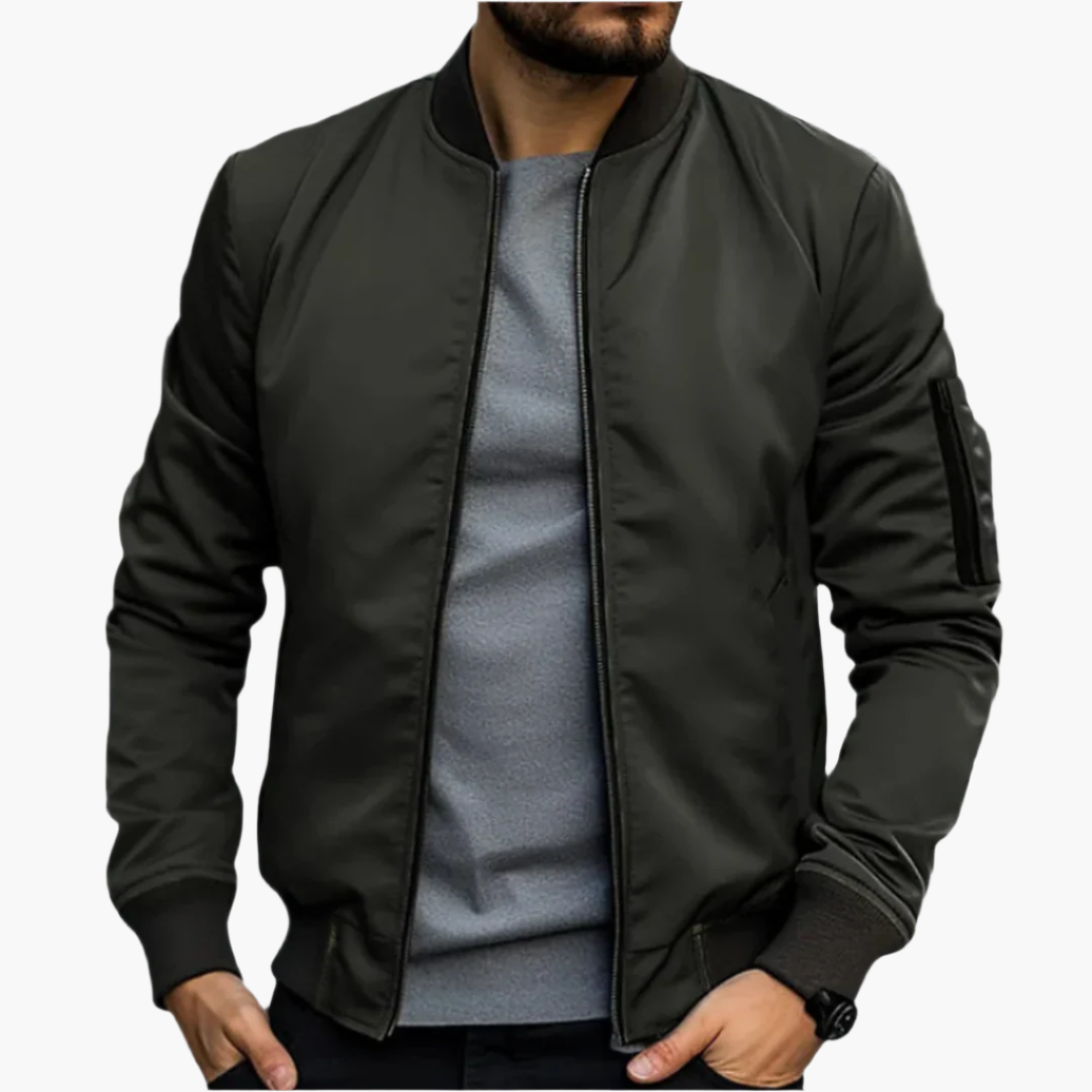 Men's Bomber Style Lightweight Transitional Jacket – Modern Casual Versatility