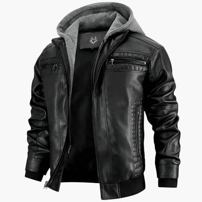 Men's Urban Hooded Moto Jacket – Timeless Street Style for Everyday Wear