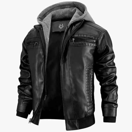 Men's Urban Hooded Moto Jacket – Timeless Street Style for Everyday Wear