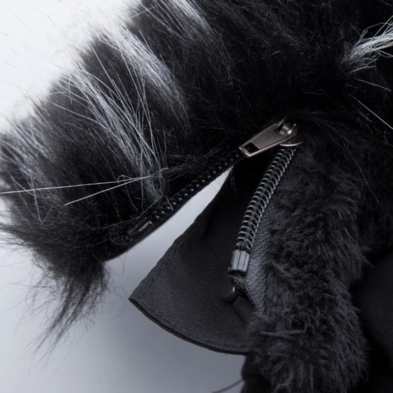 Men's Hooded Parka Winter Coat with Faux Fur Trim - Stylish Warm Outdoor Jacket