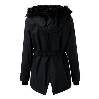 Women's Winter Parka Jacket with Faux Fur Hood – Stylish Outdoor Cold Weather Coat