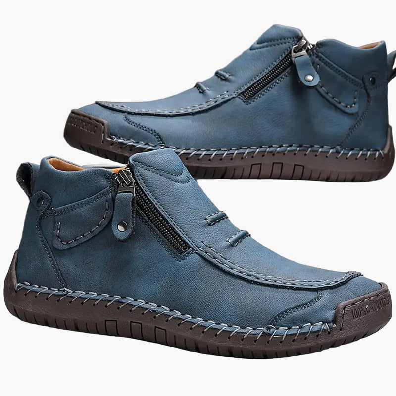 Men's Casual Comfort Walking Shoes with Ergonomic Support and Zipper Closure