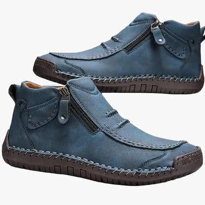 Men's Casual Comfort Walking Shoes with Ergonomic Support and Zipper Closure