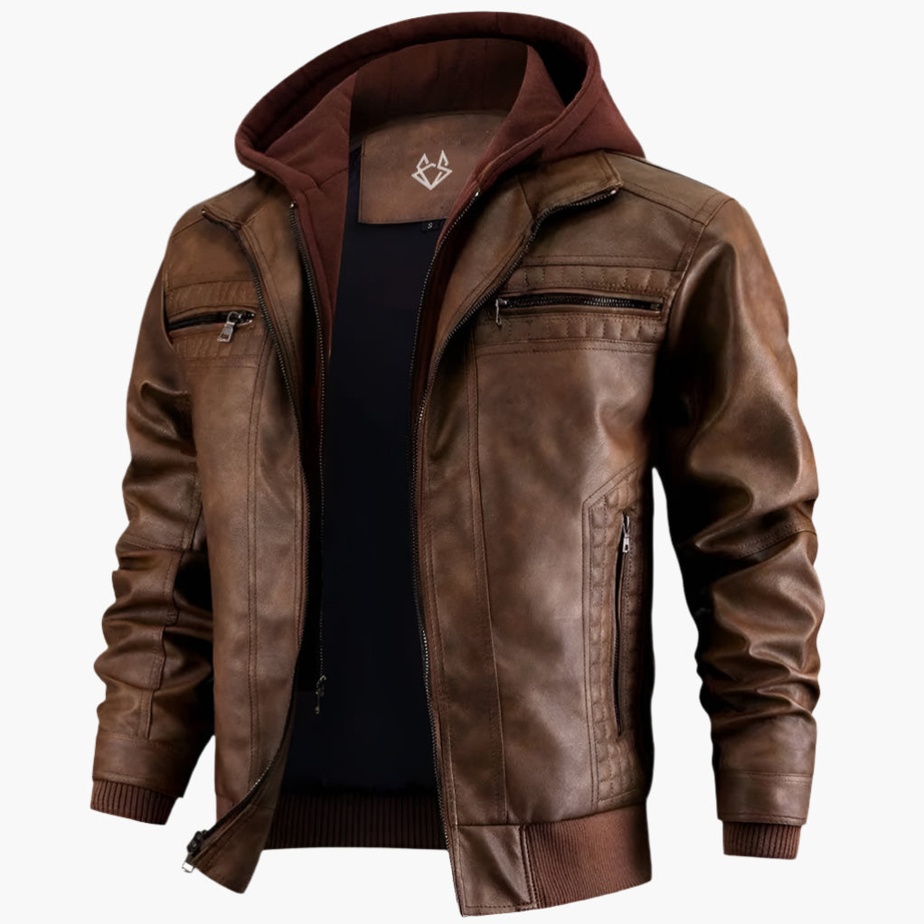 Men's Urban Hooded Moto Jacket – Timeless Street Style for Everyday Wear