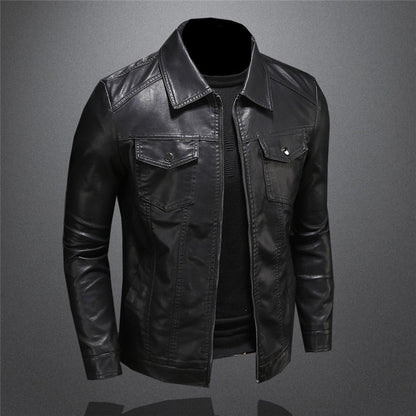 Men's Classic Moto Style Jacket for Casual and Formal Wear