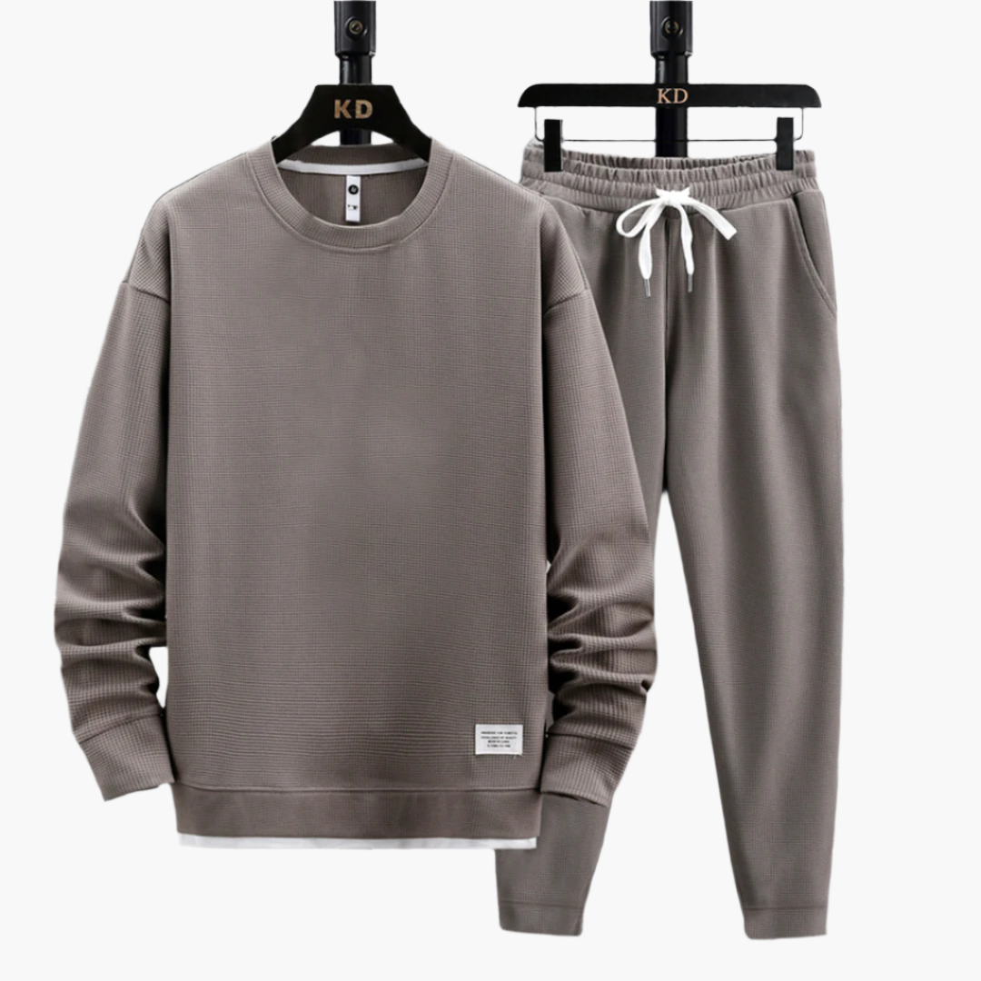 Men's Modern Relaxed Fit Jogging Set – Casual Sweatshirt & Jogger Pants Lounge Outfit