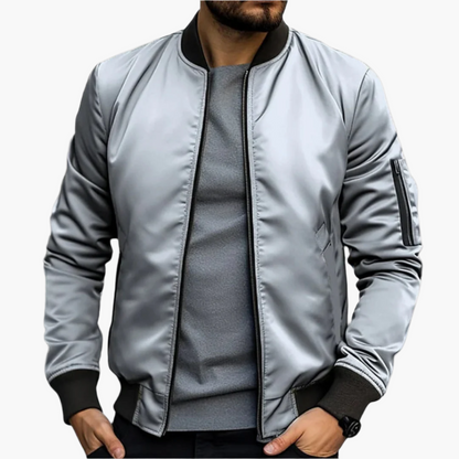 Men's Bomber Style Lightweight Transitional Jacket – Modern Casual Versatility