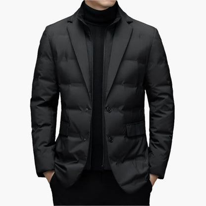 Men's Classic Blazer-Style Winter Jacket for Business and Casual Wear