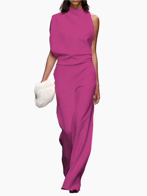 Women's Elegant Wide-Leg Jumpsuit Office Party Style