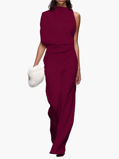 Women's Elegant Wide-Leg Jumpsuit Office Party Style