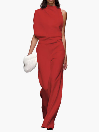 Women's Elegant Wide-Leg Jumpsuit Office Party Style