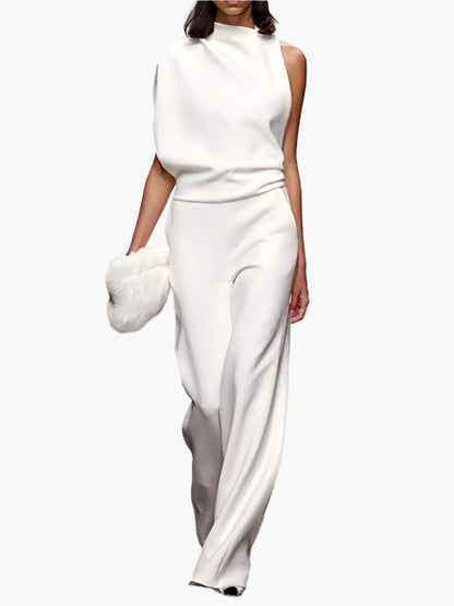 Women's Elegant Wide-Leg Jumpsuit Office Party Style