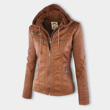 Women's Hooded Fashion Autumn Jacket with Zipper – Versatile & Stylish Outerwear