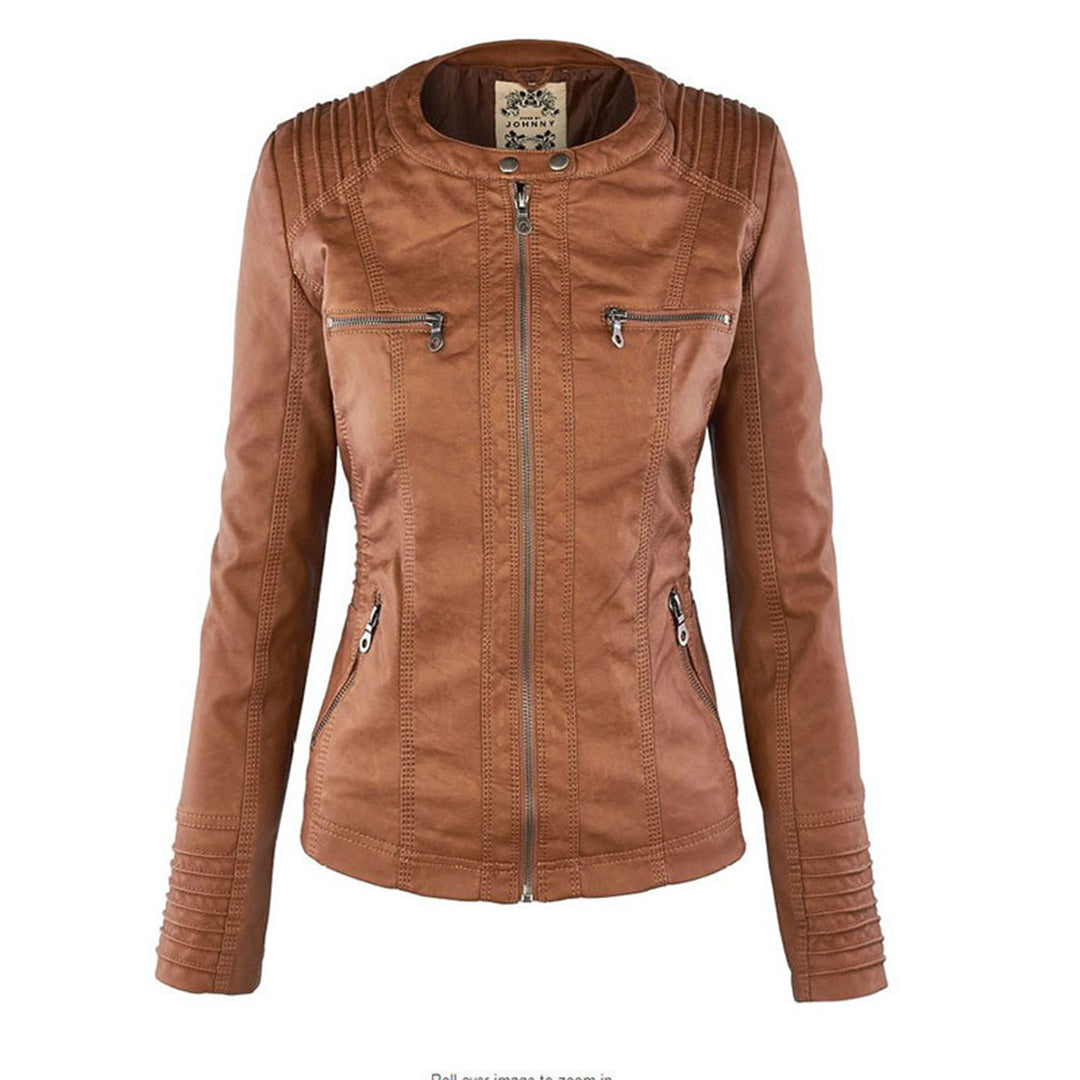Women's Urban Hooded Moto Jacket – Stylish All-Weather Everyday Outerwear