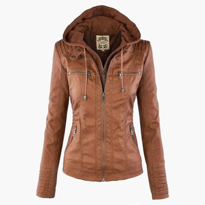 Women's Hooded Fashion Autumn Jacket with Zipper – Versatile & Stylish Outerwear